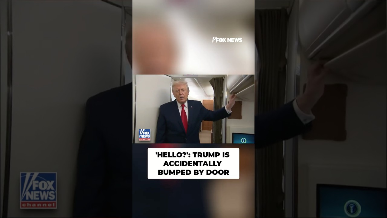 Trump's AF1 Briefing Interrupted by Bathroom Mishap 🚻