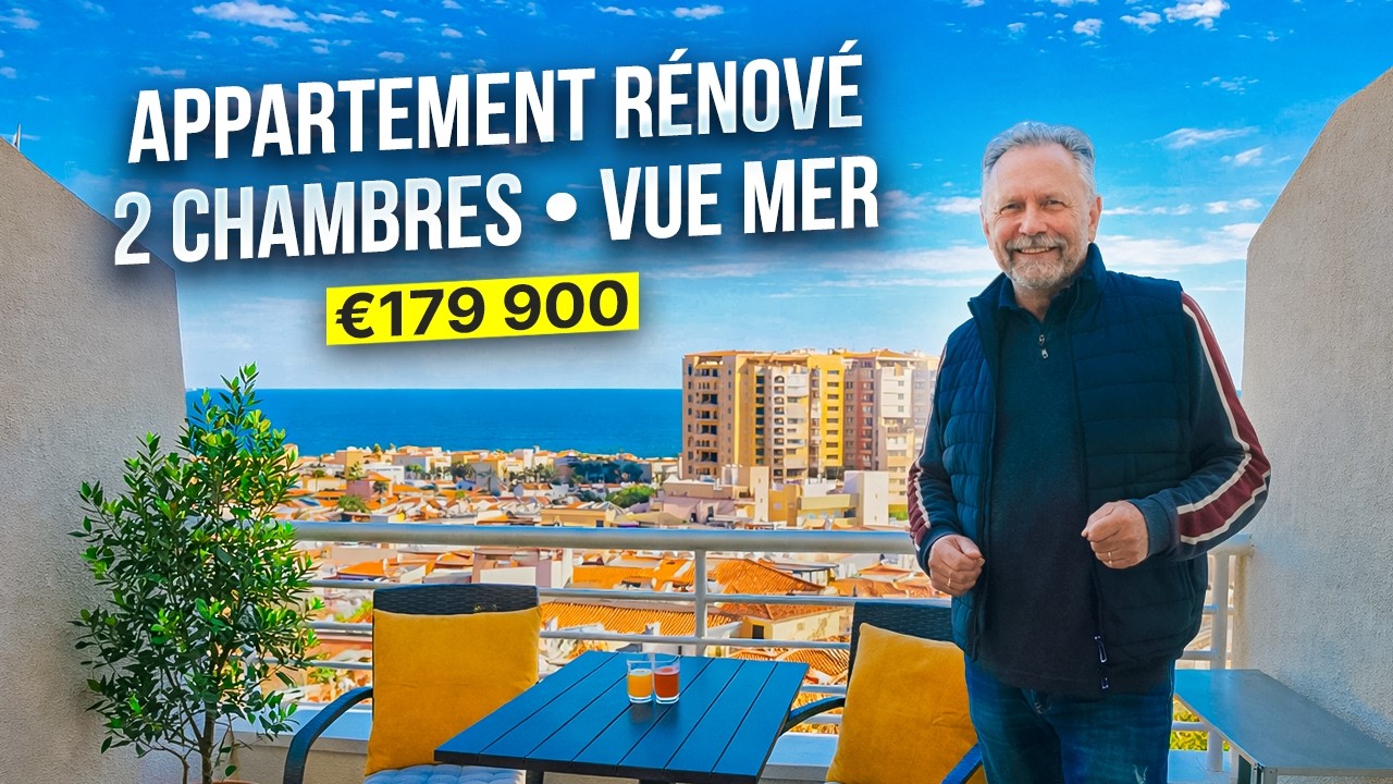 Immobilier en Espagne : Appartement rénové à Torrevieja | 2 chambres, terrasse avec vue mer
