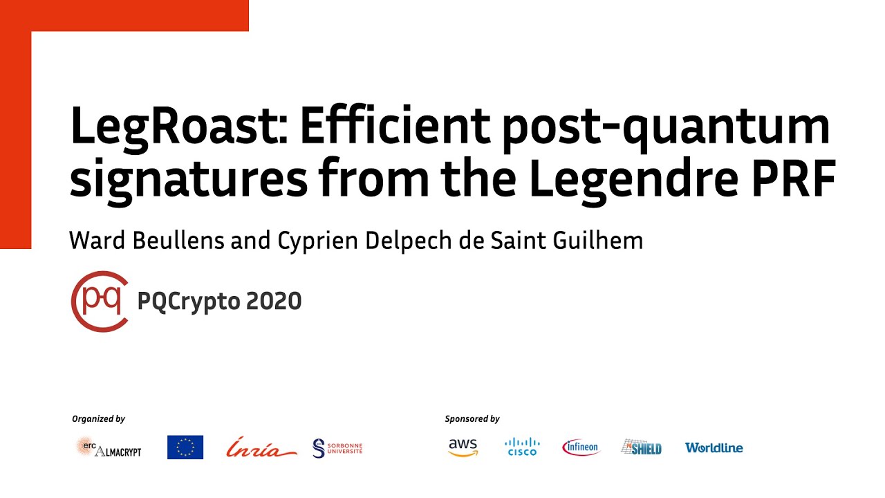 LegRoast: Fast & Secure Post-Quantum Signatures Using Legendre PRF 🚀