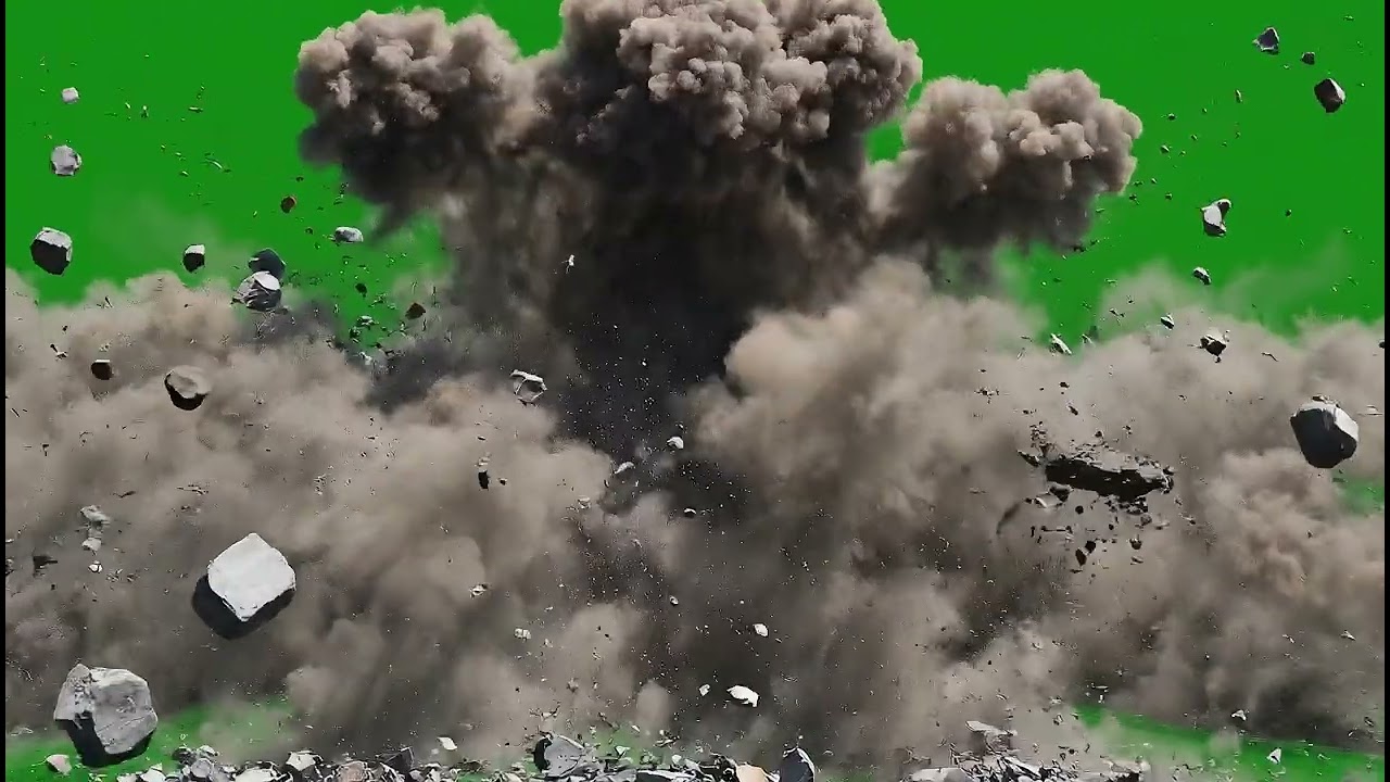 Intense Green Screen Footage: Powerful Explosions & Dynamic VFX Elements Free