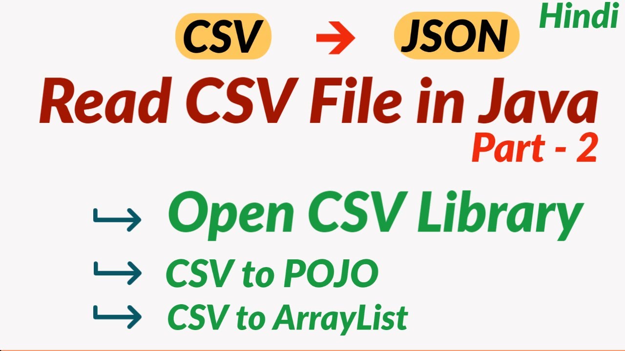 Java CSV File Reading & Conversion Tutorial 📄