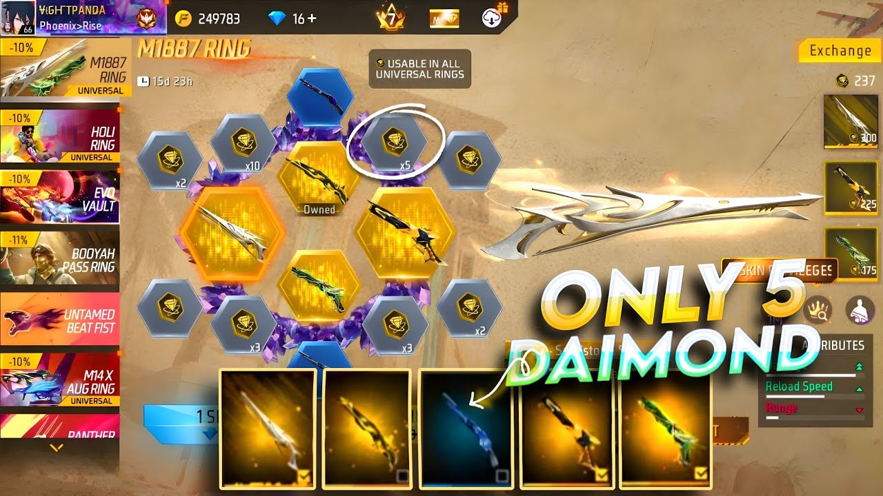 M1887 Free Fire: M1887 Skin & Event Today 🔥