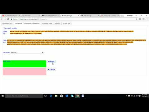 Example of Symmetric and Asymmetric Cryptography key Generation Encryption and Decryption