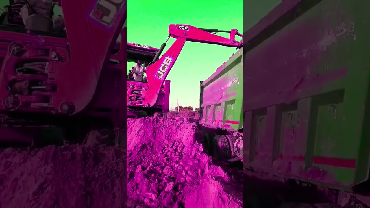 Powerful Pink JCB 3DX Backhoe Eco Machine 🚜 | Compact & Efficient Excavator