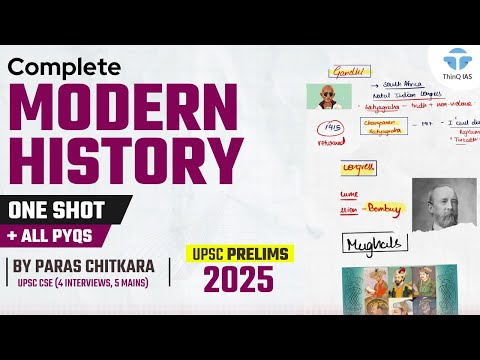 Complete Modern History UPSC with PYQs | UPSC Prelims 2025 | UPSC History | Paras Chitkara