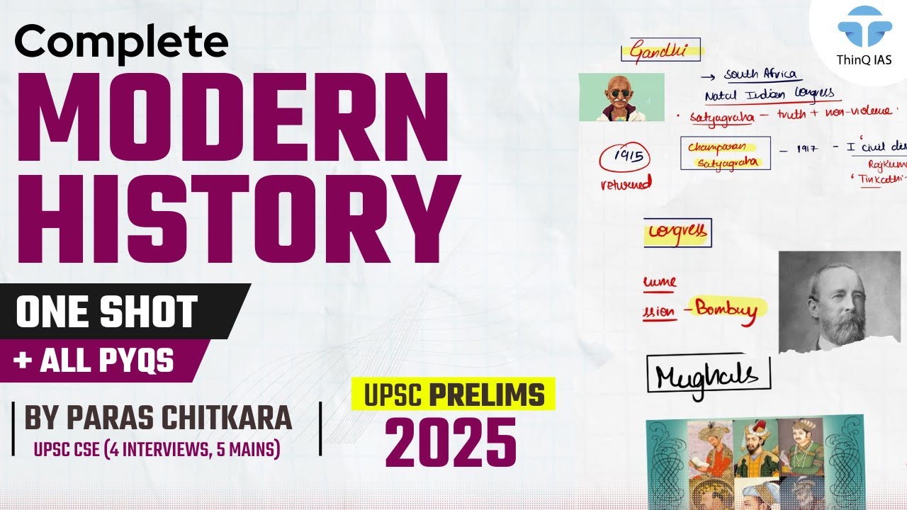 Master Modern Indian History for UPSC Prelims 2025 with PYQs by Paras Chitkara 📚