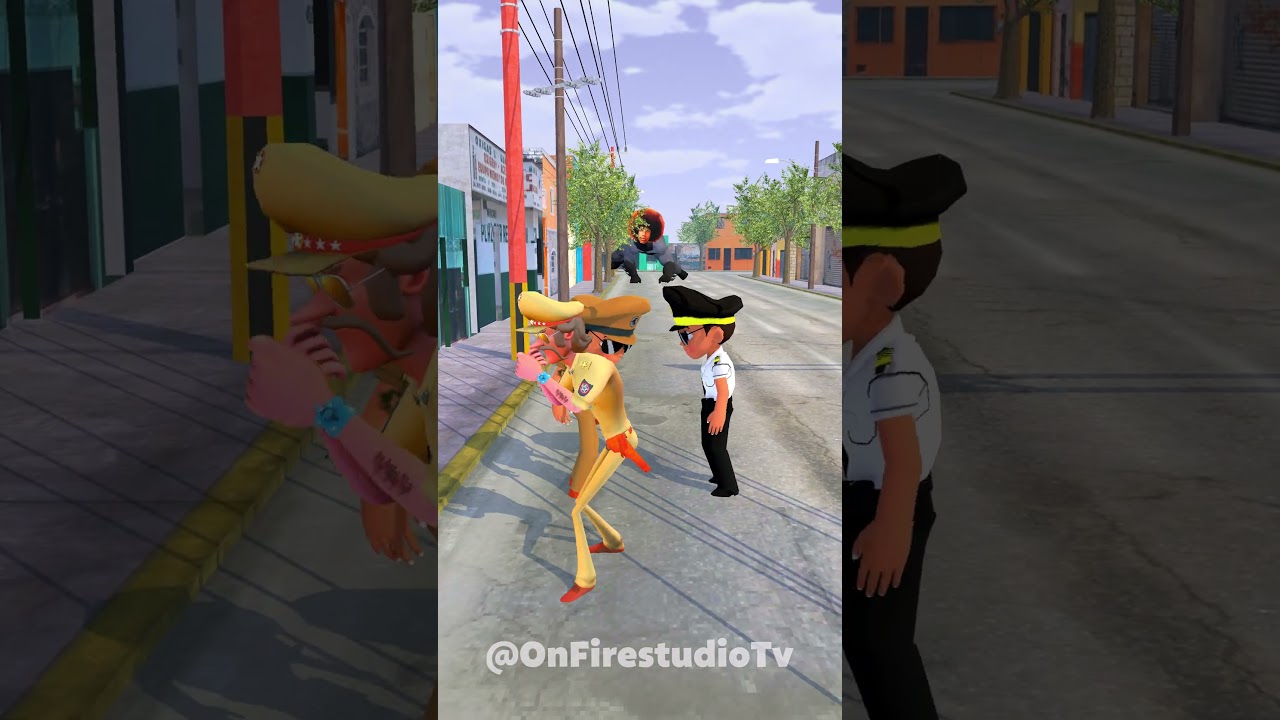 Inspector Chingum & Little Singham Family Crash into a Street Light in Ohio! 🚧 #Shorts #Viral