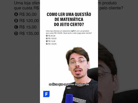 LENDO A QUESTÃO DE MATEMÁTICA DO JEITO CERTO🤓 #SHORTS