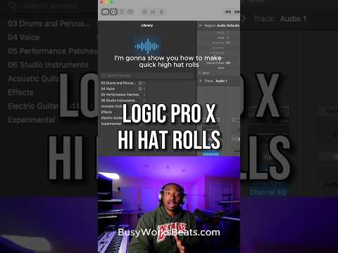Logic Pro X - Hi Hat Rolls Tutorial