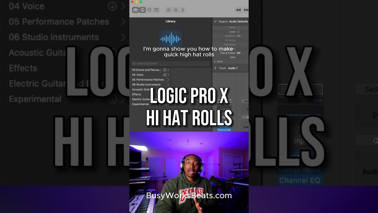 Logic Pro X - Hi Hat Rolls Tutorial
