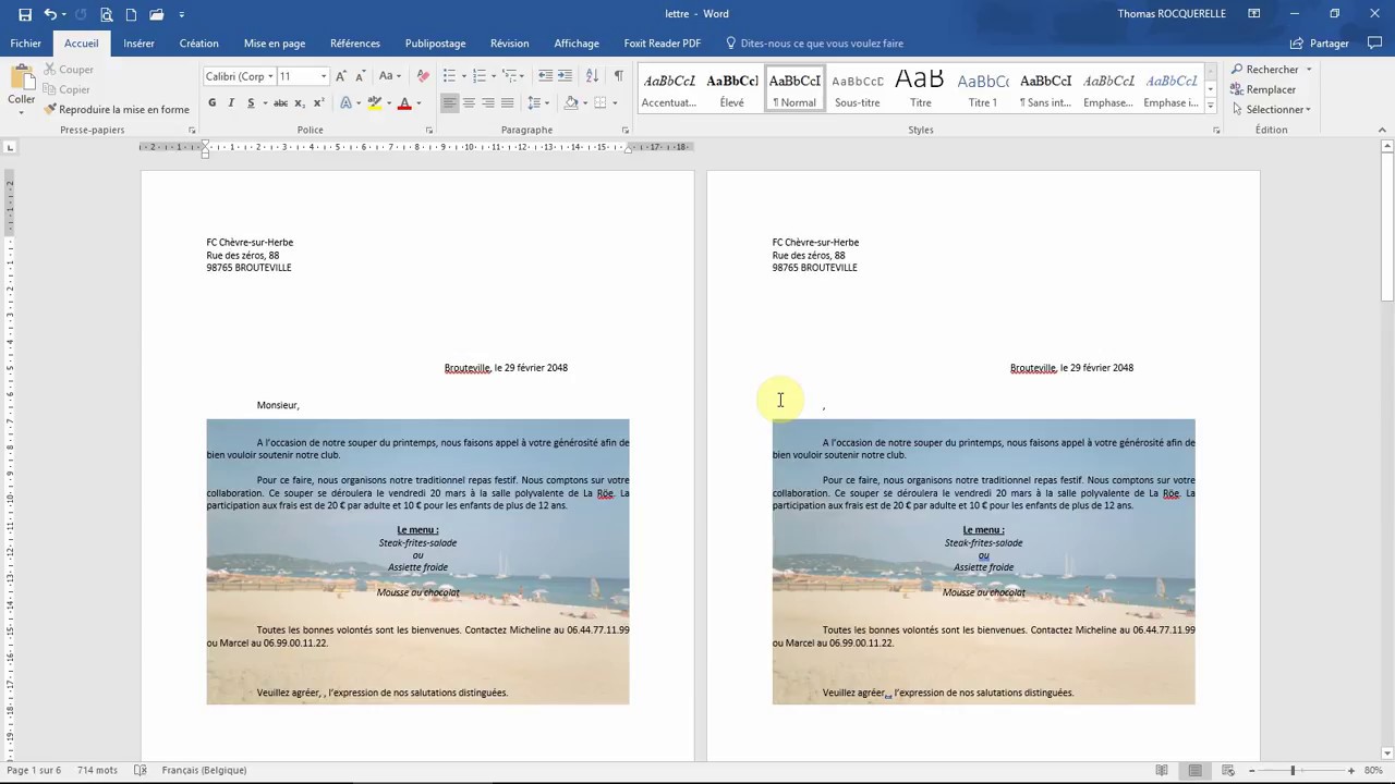Comment insérer une image de fond (FILIGRANE) sur chaque page dans WORD ?