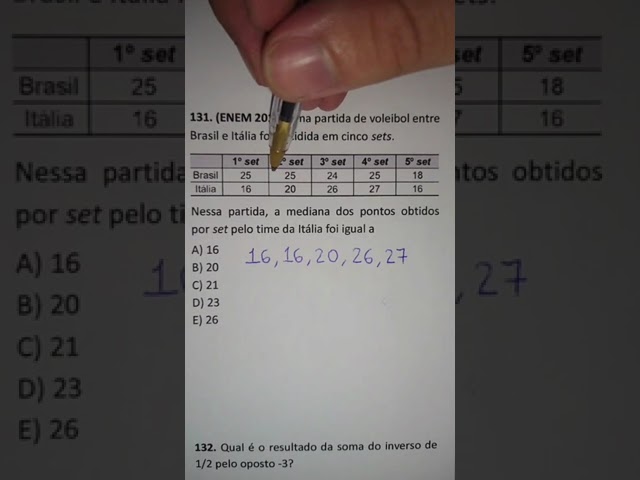 Questão de ENEM: Como Encontrar a Mediana na Estatística 📊