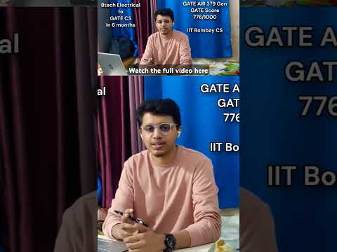 GATE CS 6 months strategy | non-cs to MTech CS IIT Bombay #gatecse #iitbombay #shorts