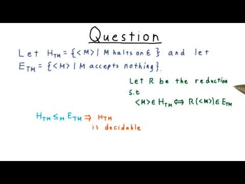 Which Reductions Work? Solution Georgia Tech - Computability, Complexity, Theory: Computability