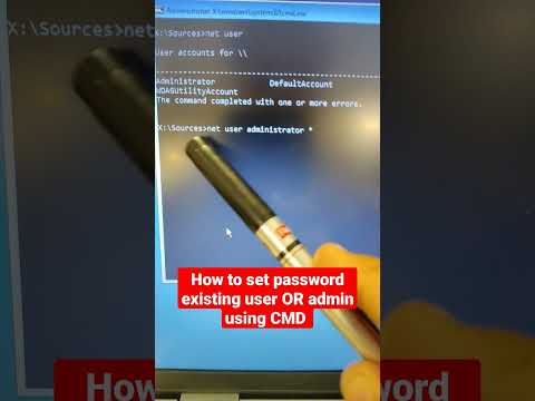 Windows 11- How to set password existing user OR admin using CMD