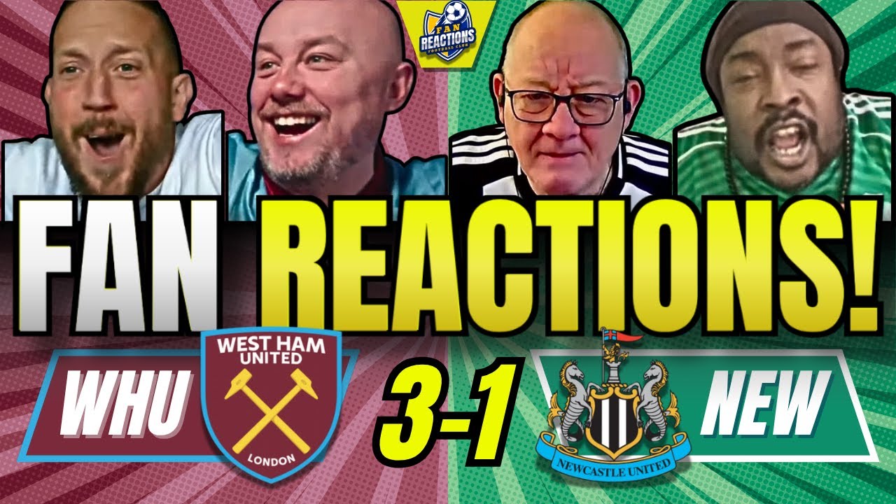 West Ham Fans Celebrate 3-1 Victory Over Newcastle ⚒️ | Premier League Fan Reactions