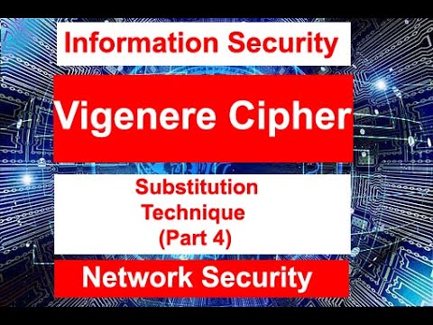 Vigenere Cipher | Substitution Techniques | Part 4 | Information security | Network security