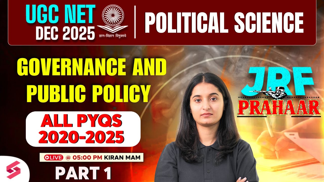 UGC NET Political Science Classes 2025 | Governance & Public Policy 📚
