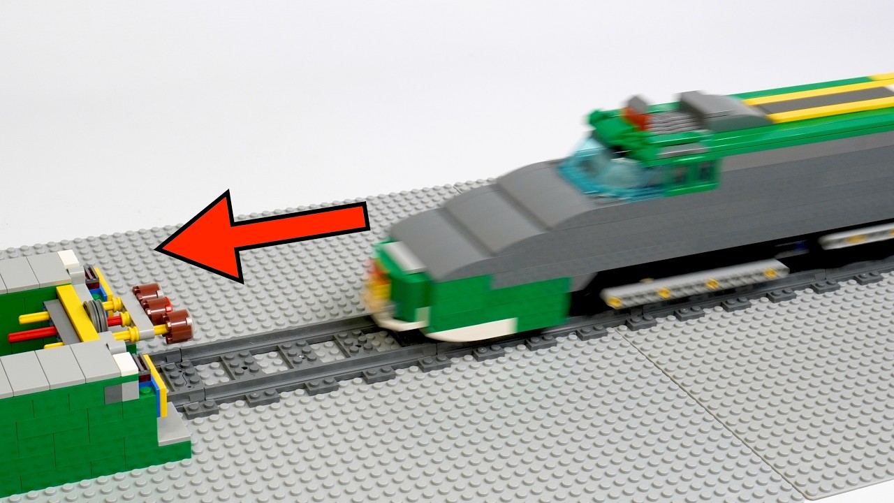 Testing LEGO Train Crash Barriers!