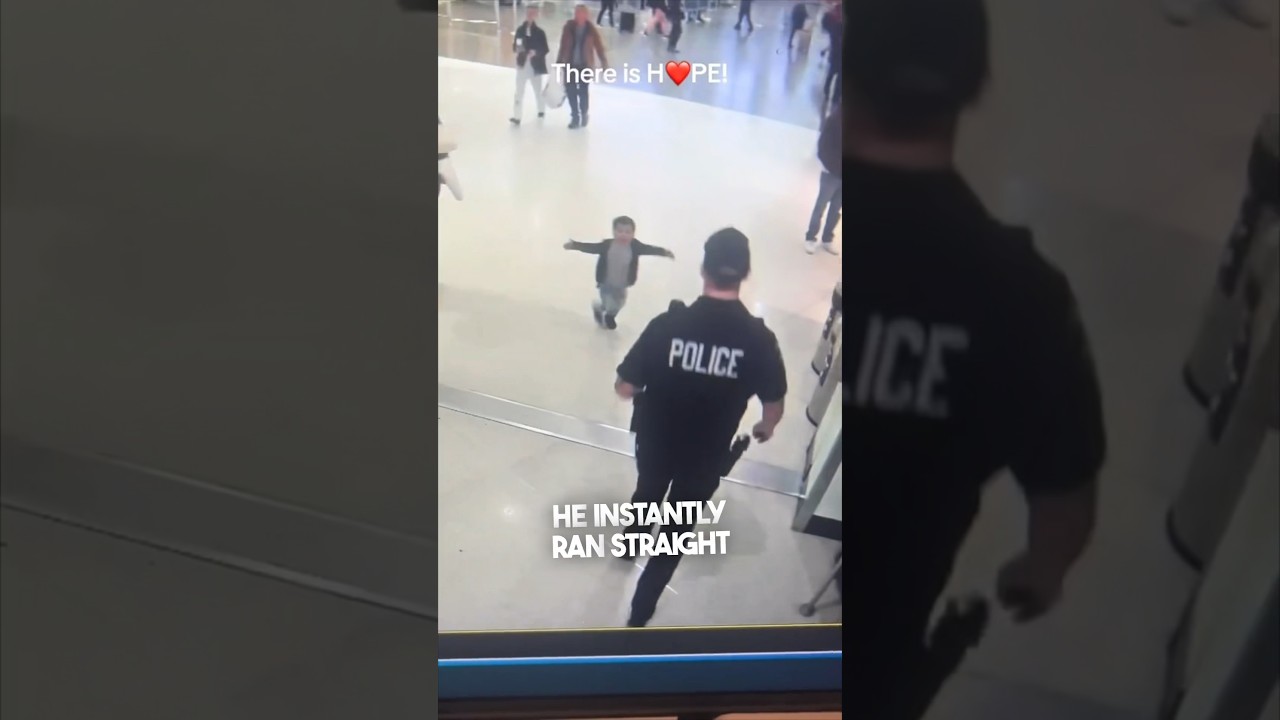 Boy Runs to Hug Police Officer ❤️