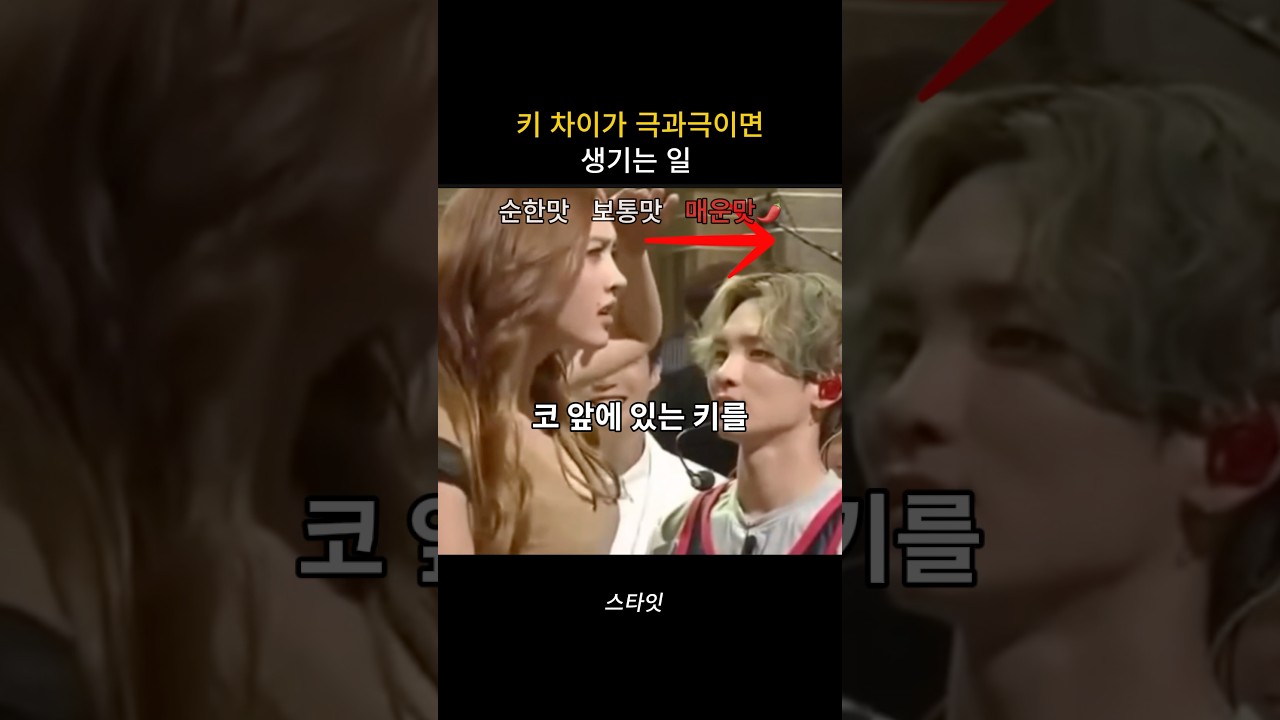 키 차이 극과극 아이돌의 웃긴 순간 😂