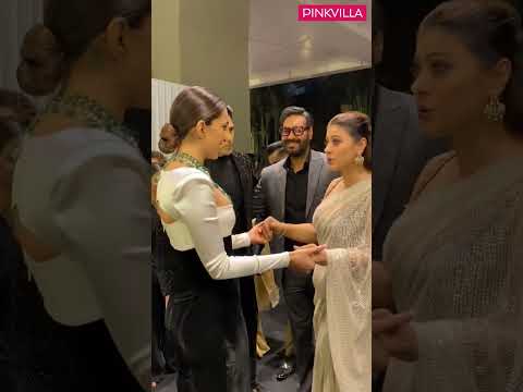 #kajol and #ajaydevgn greet #sidkiara as they arrived at their wedding reception!