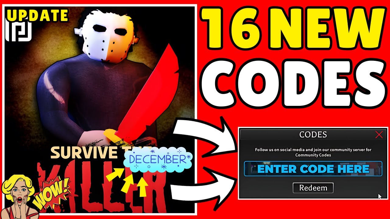 DECEMBER CODES✨ALL WORKING CODES For Survive The Killer 2025 - Roblox Survive The Killer Codes