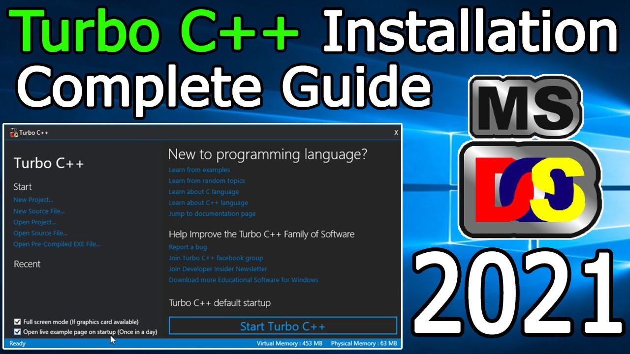 Install Turbo C++ on Windows 10 (2021 Guide)