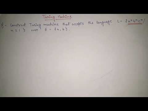 Turing Machine Automata | Turing Machine Example : a^n b^n c^n turing machine theory of computation