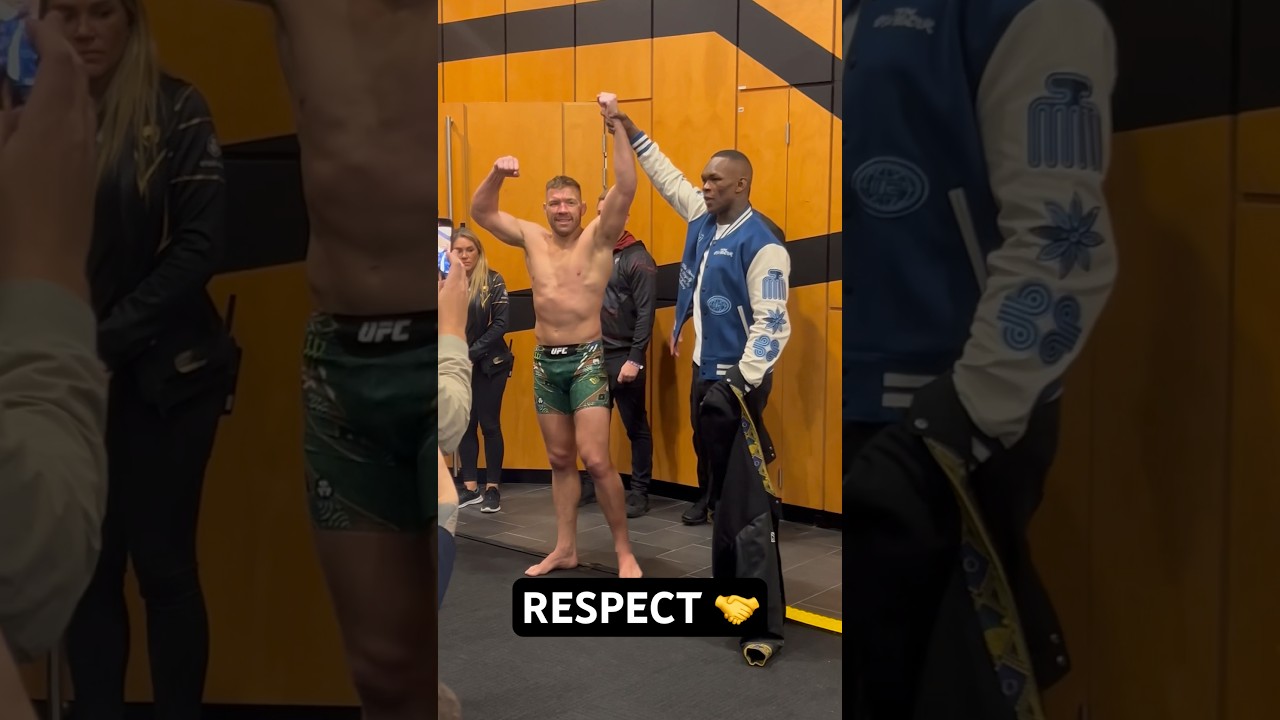 Israel Adesanya congratulates Dricus du Plessis after #UFC305