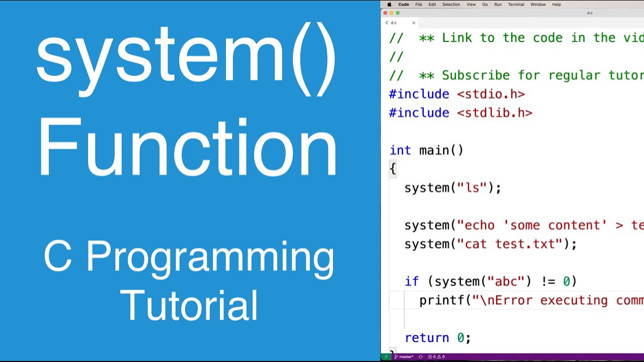 Using system() in C to Run Shell Commands ๐ฅ๏ธ