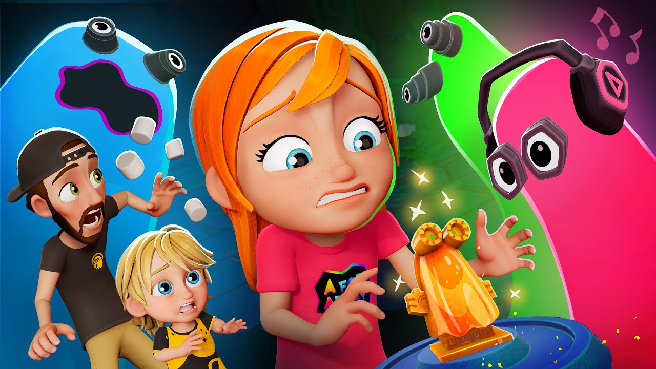 Rainbow Ghosts Cartoon! Adley & Niko Escape with Color Keys 🌈