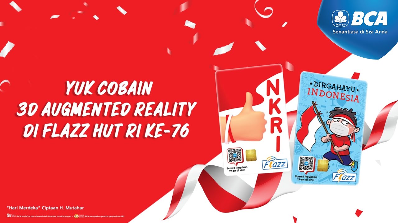 Rayakan HUT RI ke-76 dengan Flazz BCA 3D 🎉