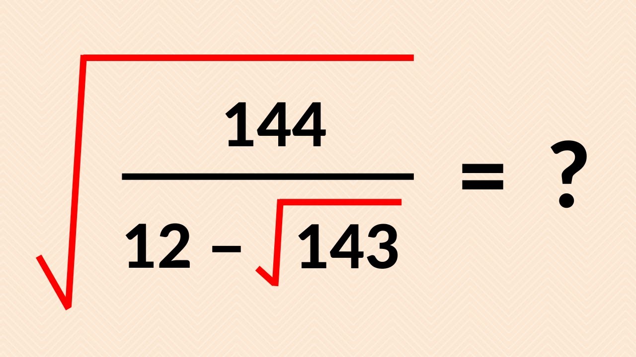 China | A Challenging Square Root Algebra Problem