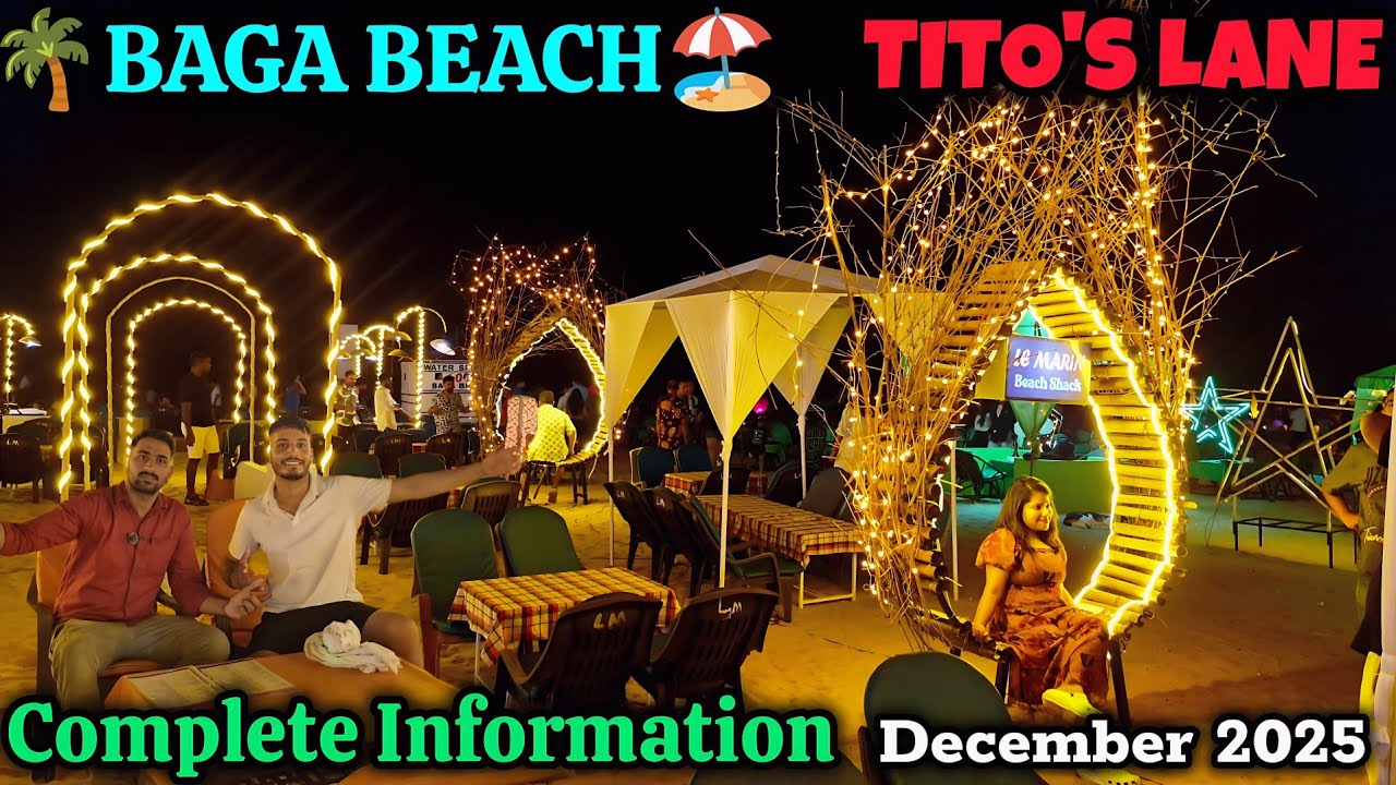 Baga Beach Goa December 2025🏖🌴Baga Beach Nightlife | Tito's Lane Baga Goa | Tito's Lane | North Goa