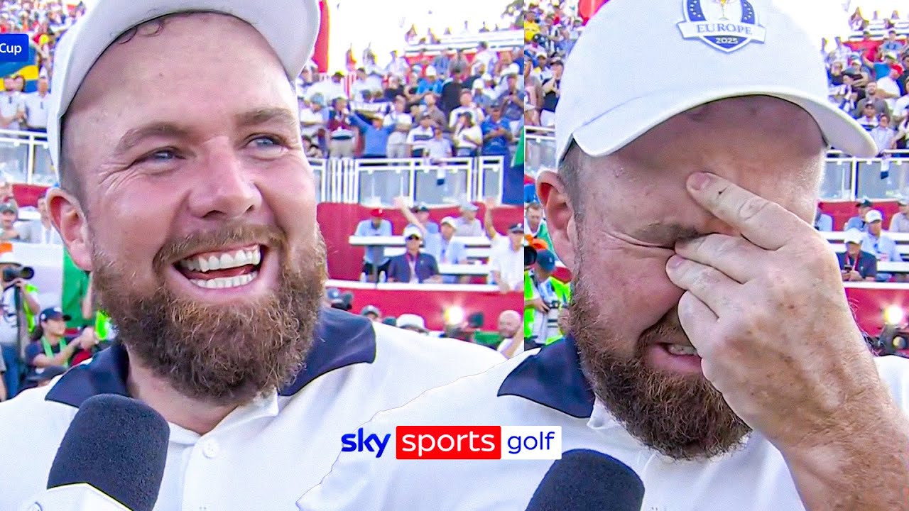 Shane Lowry's Excited Reaction to Winning the Ryder Cup 🏆