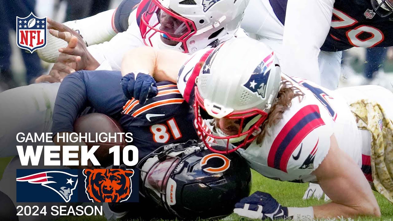 2024 Week 10 NFL Highlights: Patriots vs. Bears 🏈