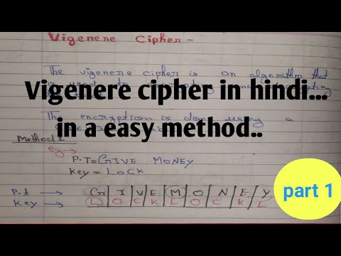 vigenere cipher decryption part 1 , vigenere cipher with key, cryptography ||#mscoder