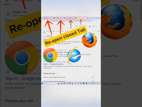 Restore or Reopen the Recently Closed Browser Tab | #restore #browser