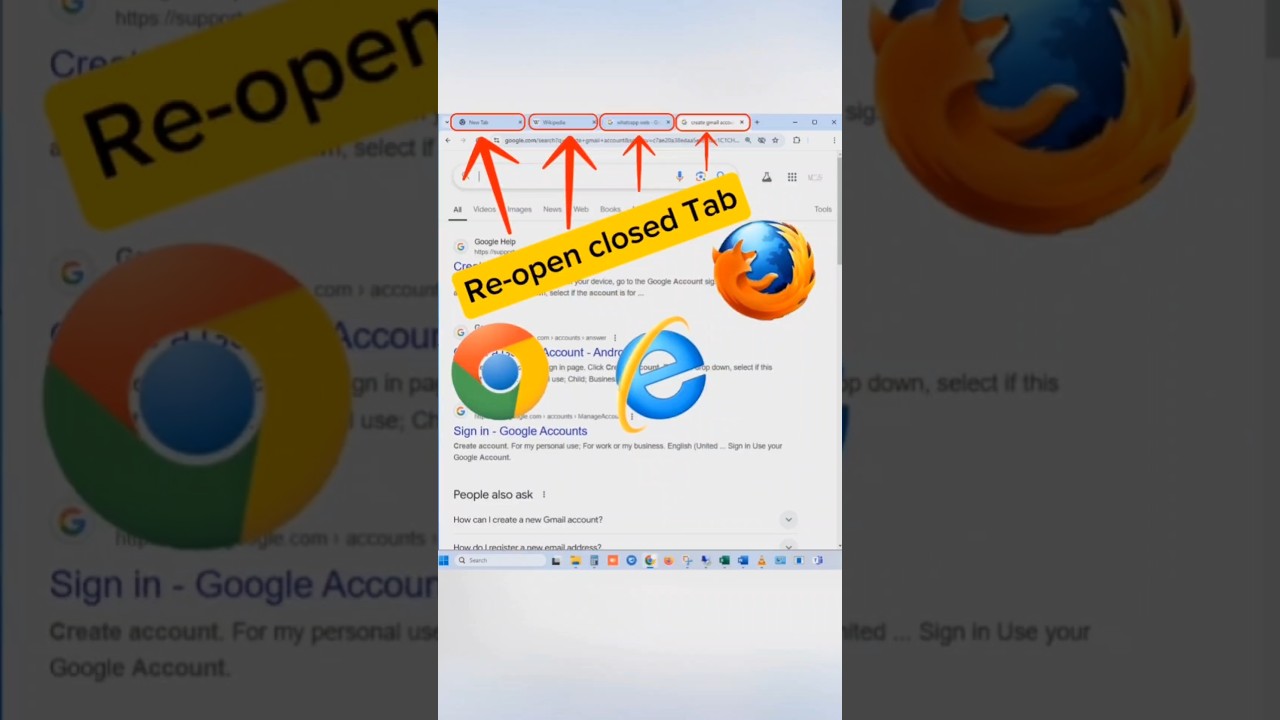 Quick Guide: How to Restore or Reopen Recently Closed Browser Tabs 🔄