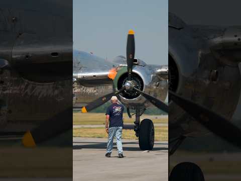 A flaming start to your week #aviation #warbird #aircraft #airshow #b25 #engine #fire #pilot #radial