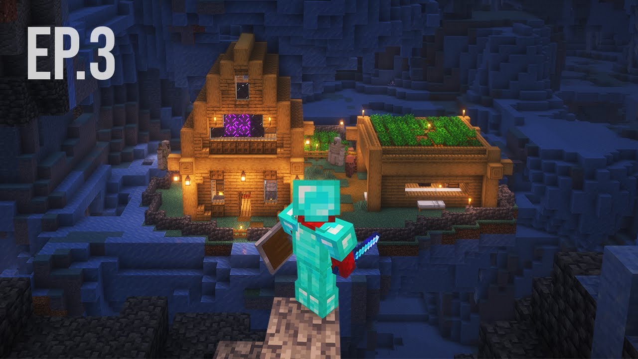 Escape Frozen Caves in Minecraft Ep.3 ❄️