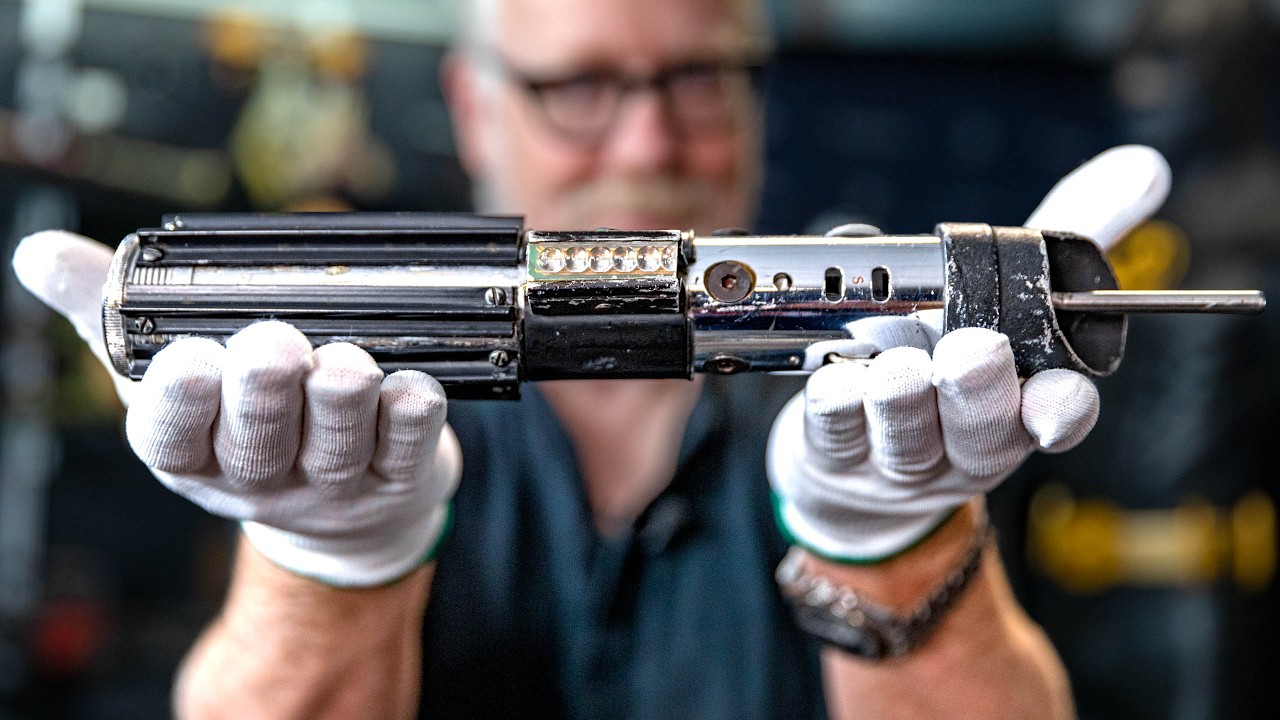 Adam Savage Checks Out Darth Vader's Original Lightsaber ⚔️