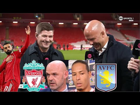 Liverpool vs Aston Villa 2-0 Salah On Fire 🔥 Gravenberch Scores & Arne Slot Interview by Gerrard