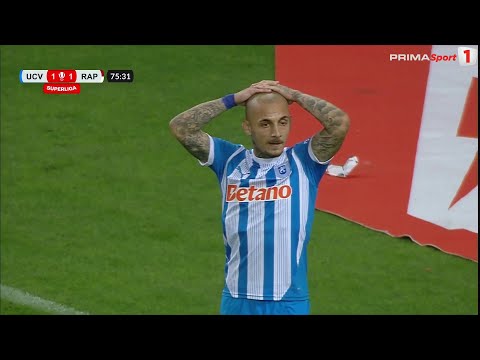 REZUMAT | Univ. Craiova - Rapid 1-1. Ocazii mari ratate de olteni în repriza a doua