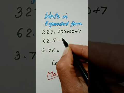 Number in Expanded form. #mathmarrow