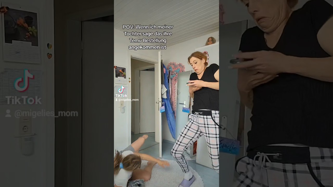 Tochter freut sich über ihre Temu Lieferung 🙈