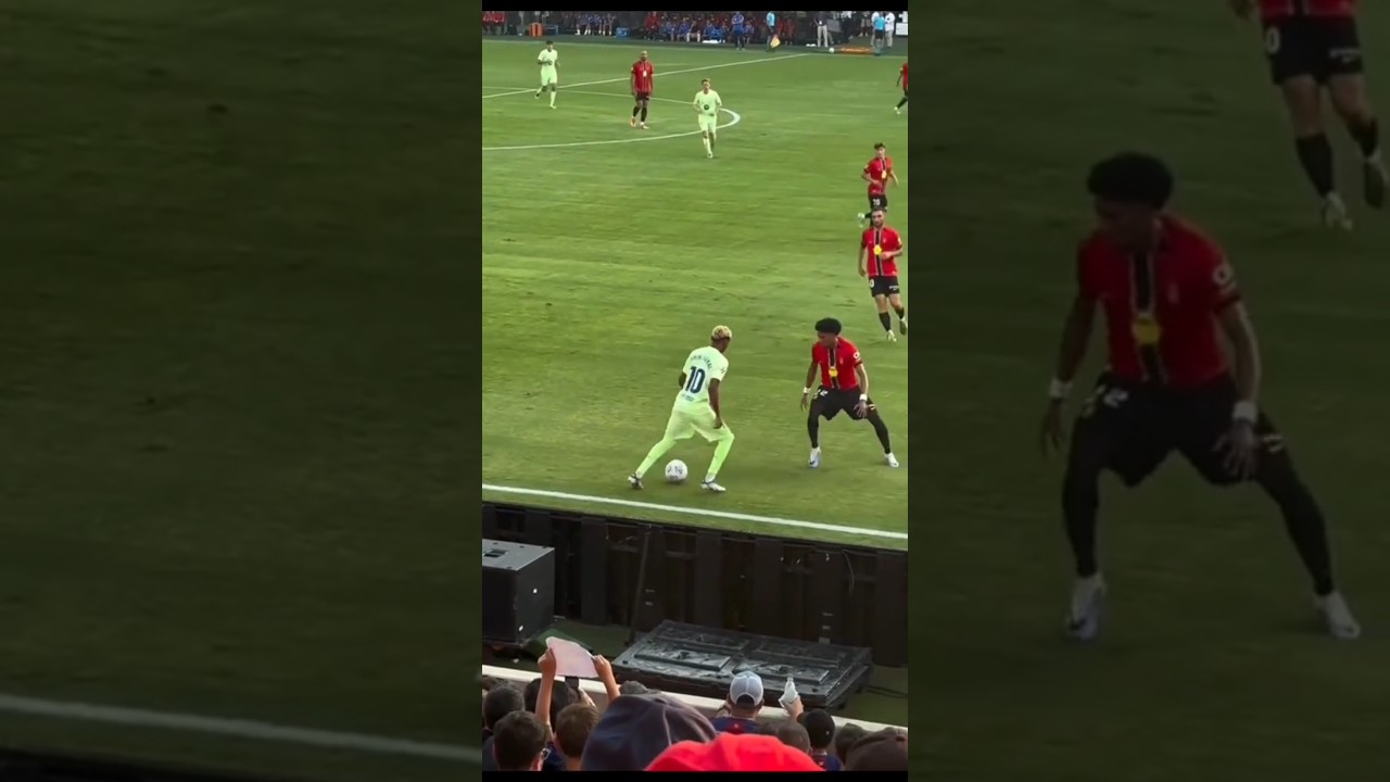 مشهد مذهل لليامال في برشلونة ⚽️