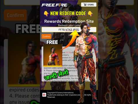 😍 FREE FIRE REDEEM CODE |  FF REDEEM CODE TODAY | FREE REDEEM CODE APP | REDEEM CODE FREE FIRE PT-20