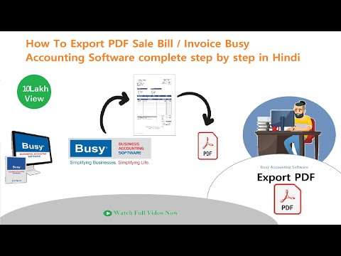 How To Export PDF Sale Bill / Invoice in Busy Accounting Software | complete tutorial